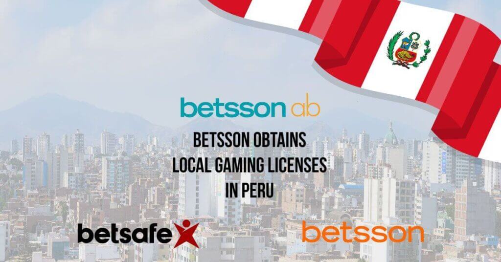 Betsson y Betsafe con licencia de juegos de apuestas en Perú